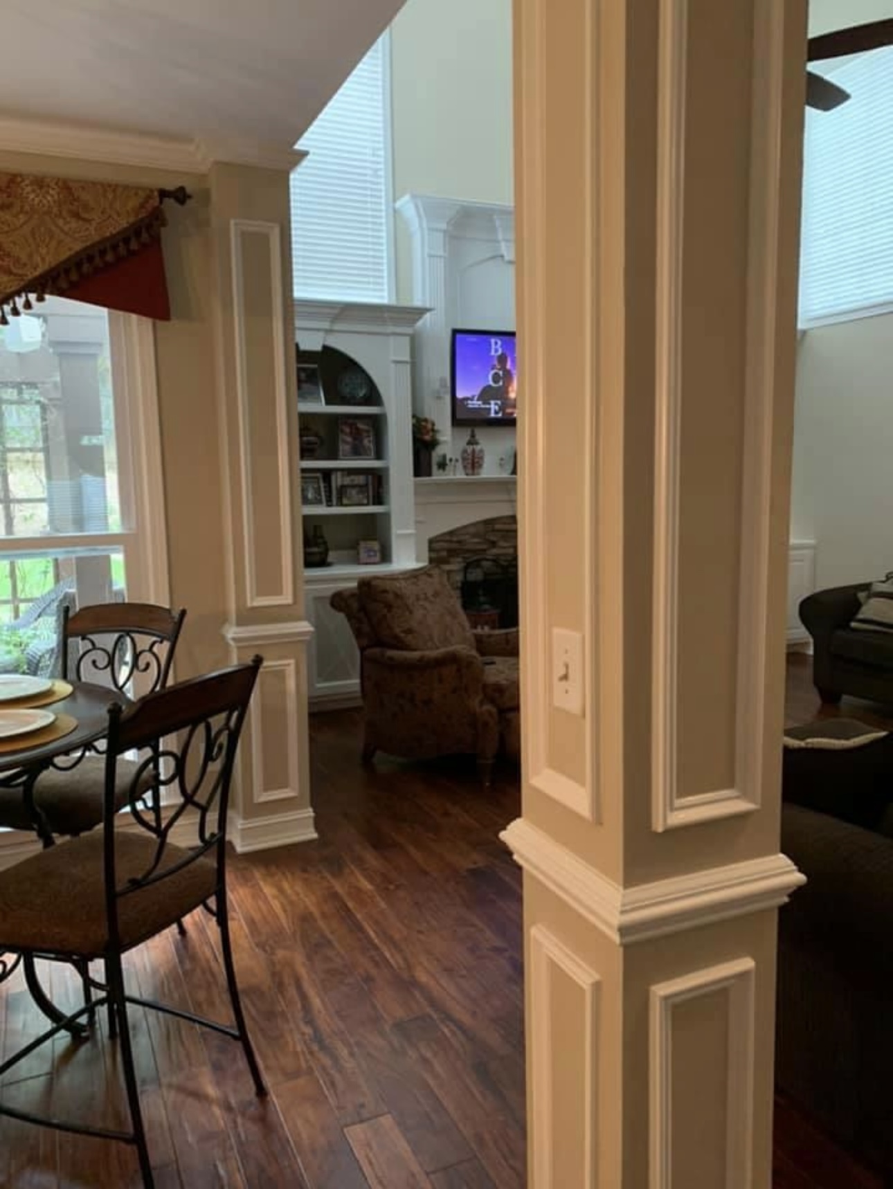 Dressed drywall columns