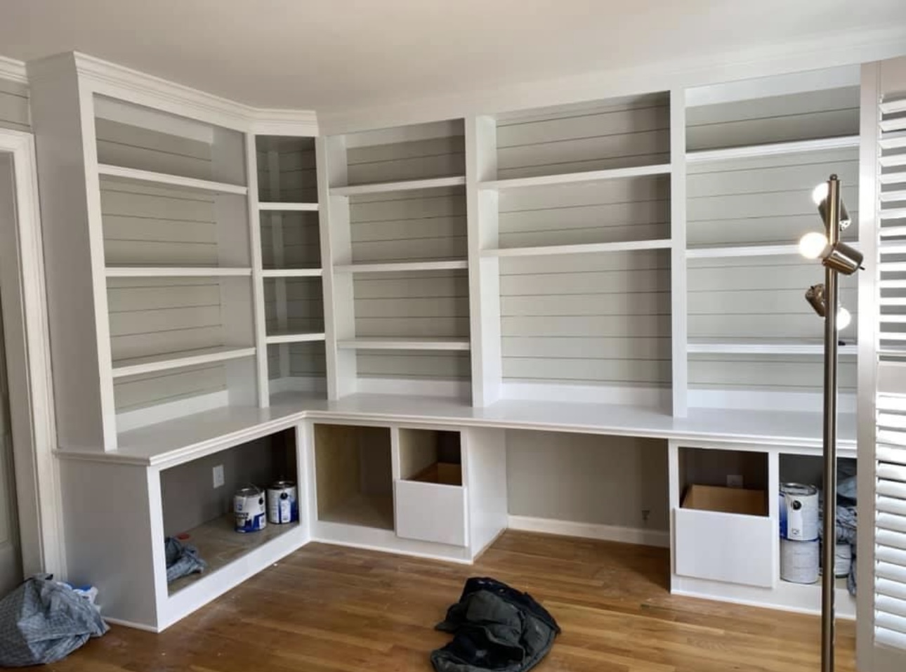 Custom makeup station built-in