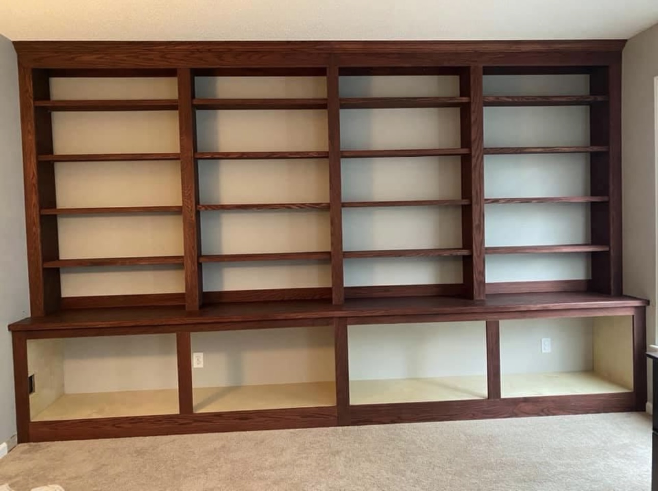 Stained office built-in before installation