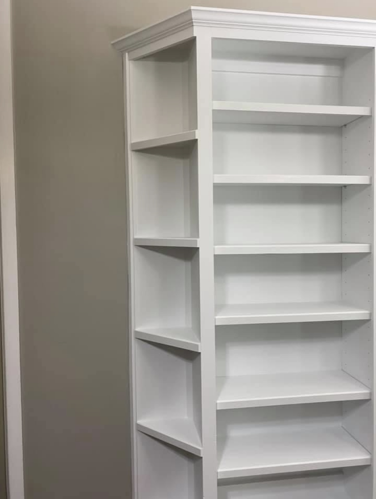 Small corner pantry shelving